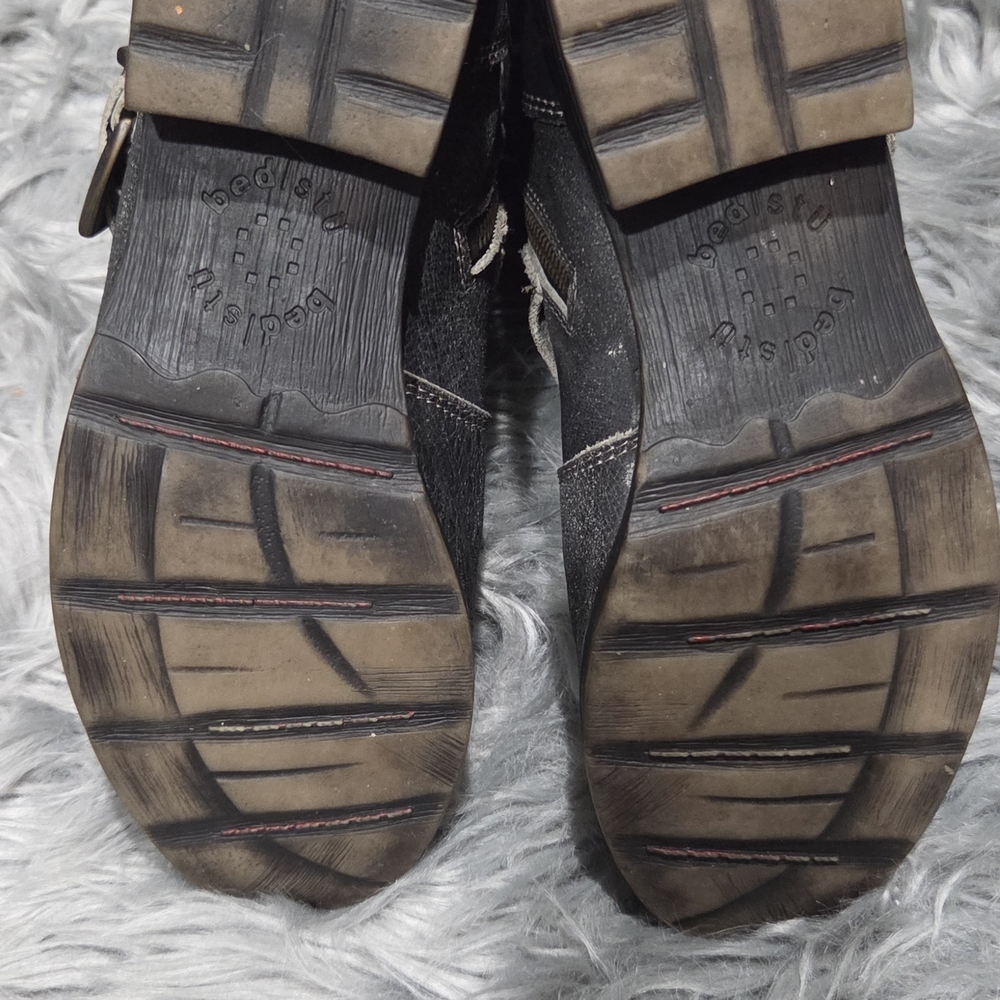 Bed Stu Black Leather Ankle Boots - Picture 3 of 7